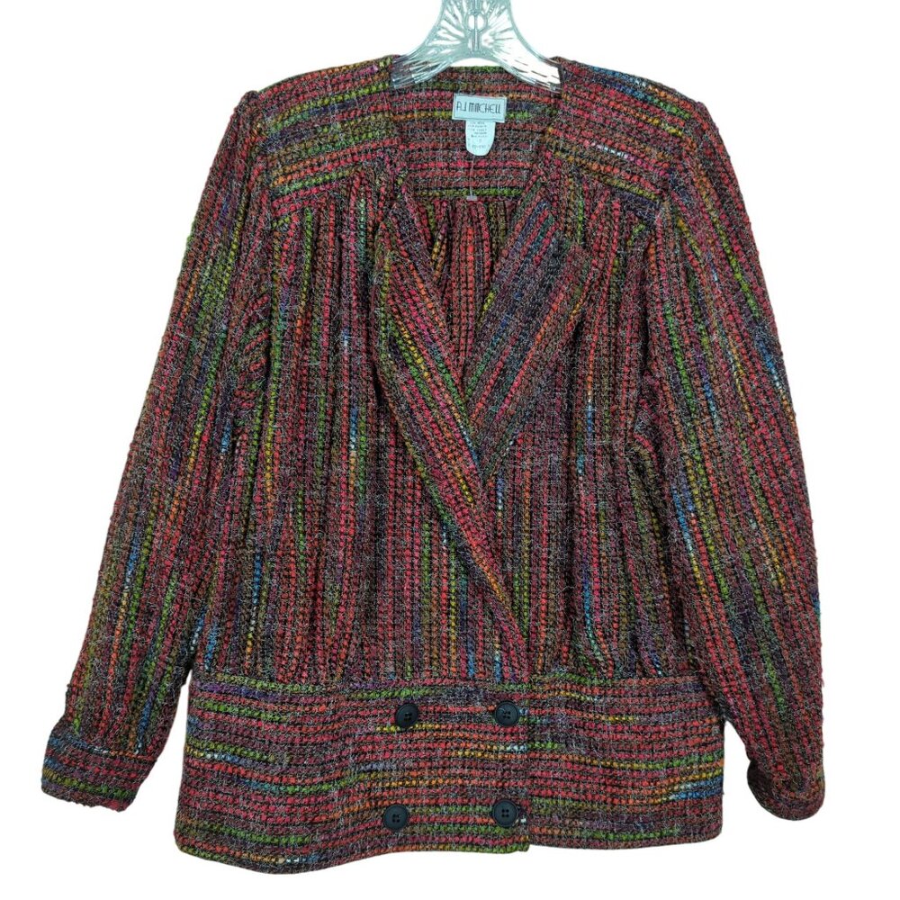 A.J. MITCHELL long sleeve tweed long sleeve Vintage Blazer/Jacket‎ size 8